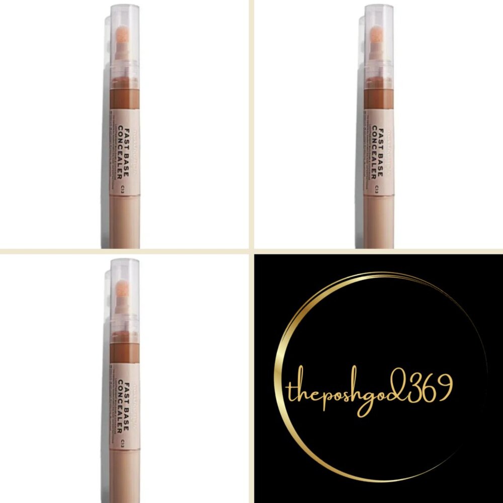3 Makeup Revolution Fast Base Concealer – C13 | Lightweight & Buildable | New